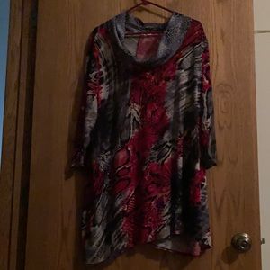 Snake print tunic top